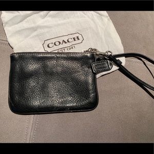 Authentic Coach Leather ZIP Wristlet